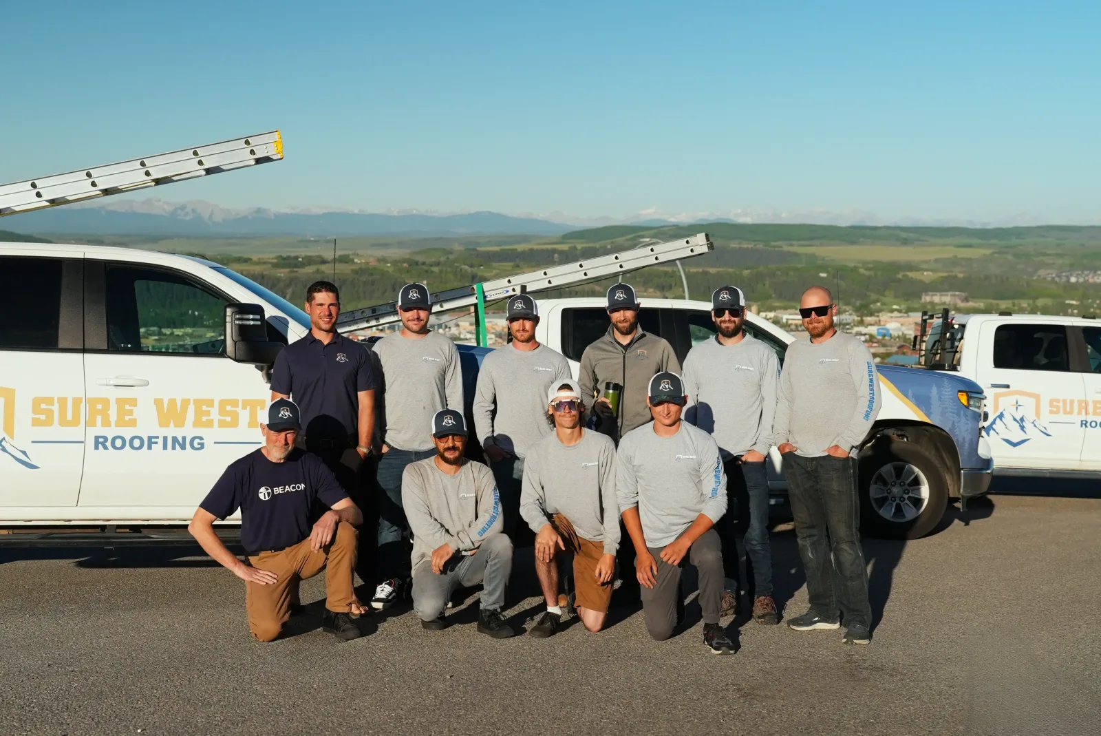 The Sure West Roofing team in Cochrane, Alberta